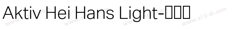 Aktiv Hei Hans Light字体转换